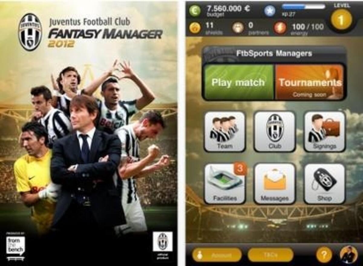 Juventus fantasy manager 2012, l'app per i tifosi bianconeri - 