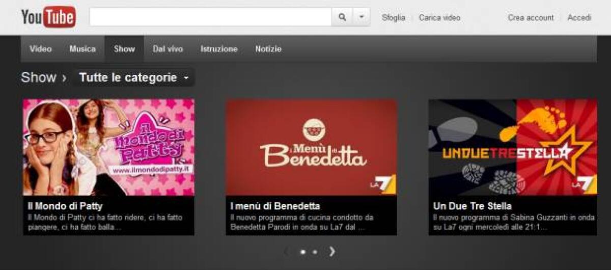 Youtube Show arriva in Italia - 