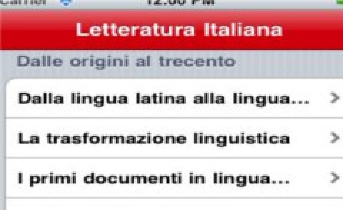 Applicazione in offerta: Letteratura Italiana - 