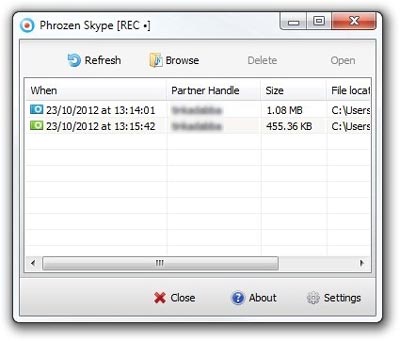 Phrozen Skype
