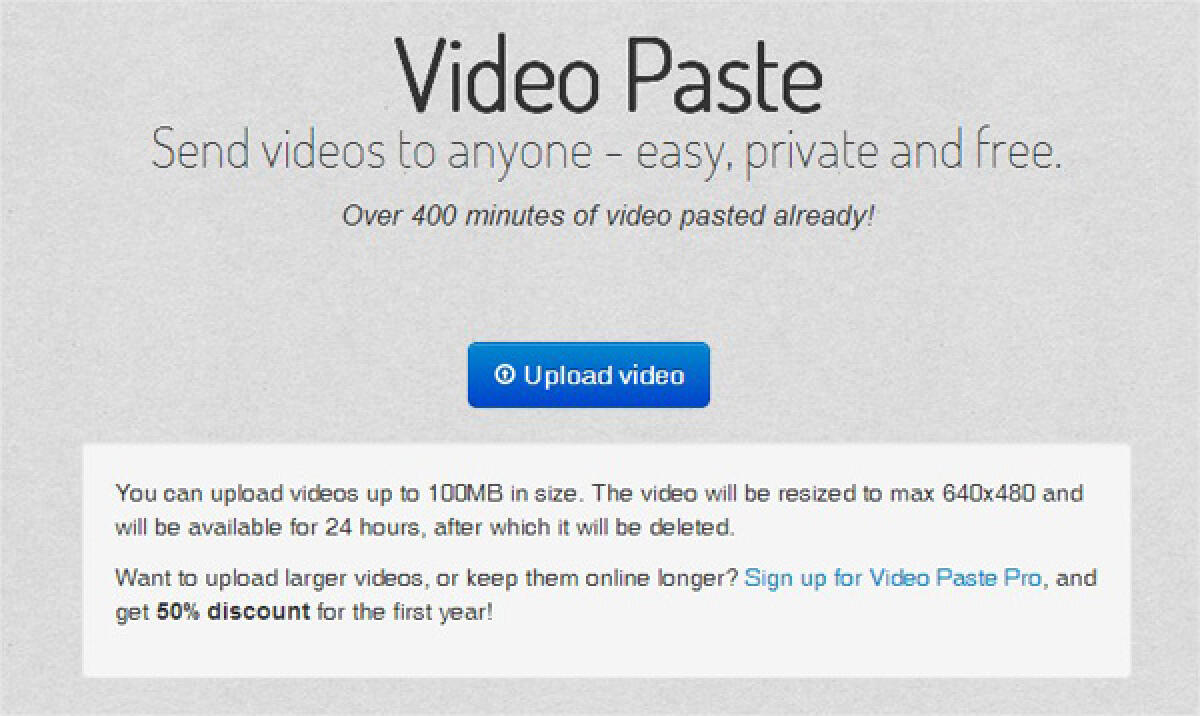 VideoPaste, autodistruggi i tuoi video dopo 24 ore dalla registrazione - 