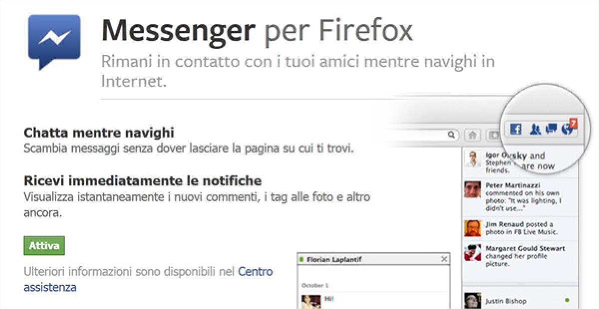 Firefox 17 e integrazione Facebook - 
