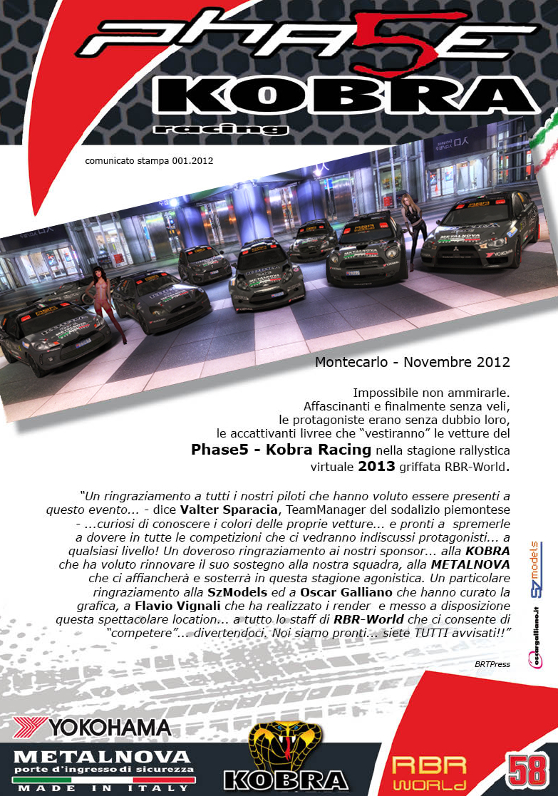 RBR-World: Comunicato d'inizio stagione del KK Team