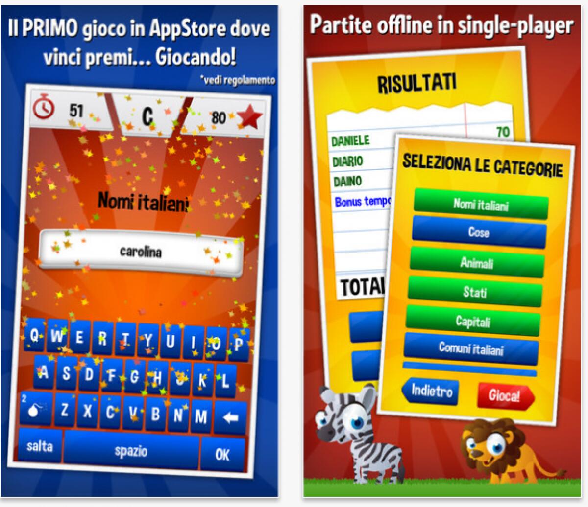 Nomi Cose e Città: disponibile su iPhone - 