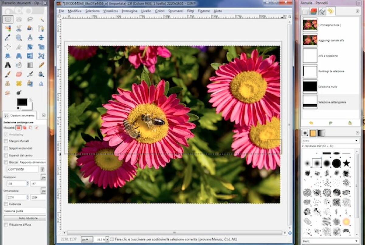 Come sfumare immagini con GIMP - 