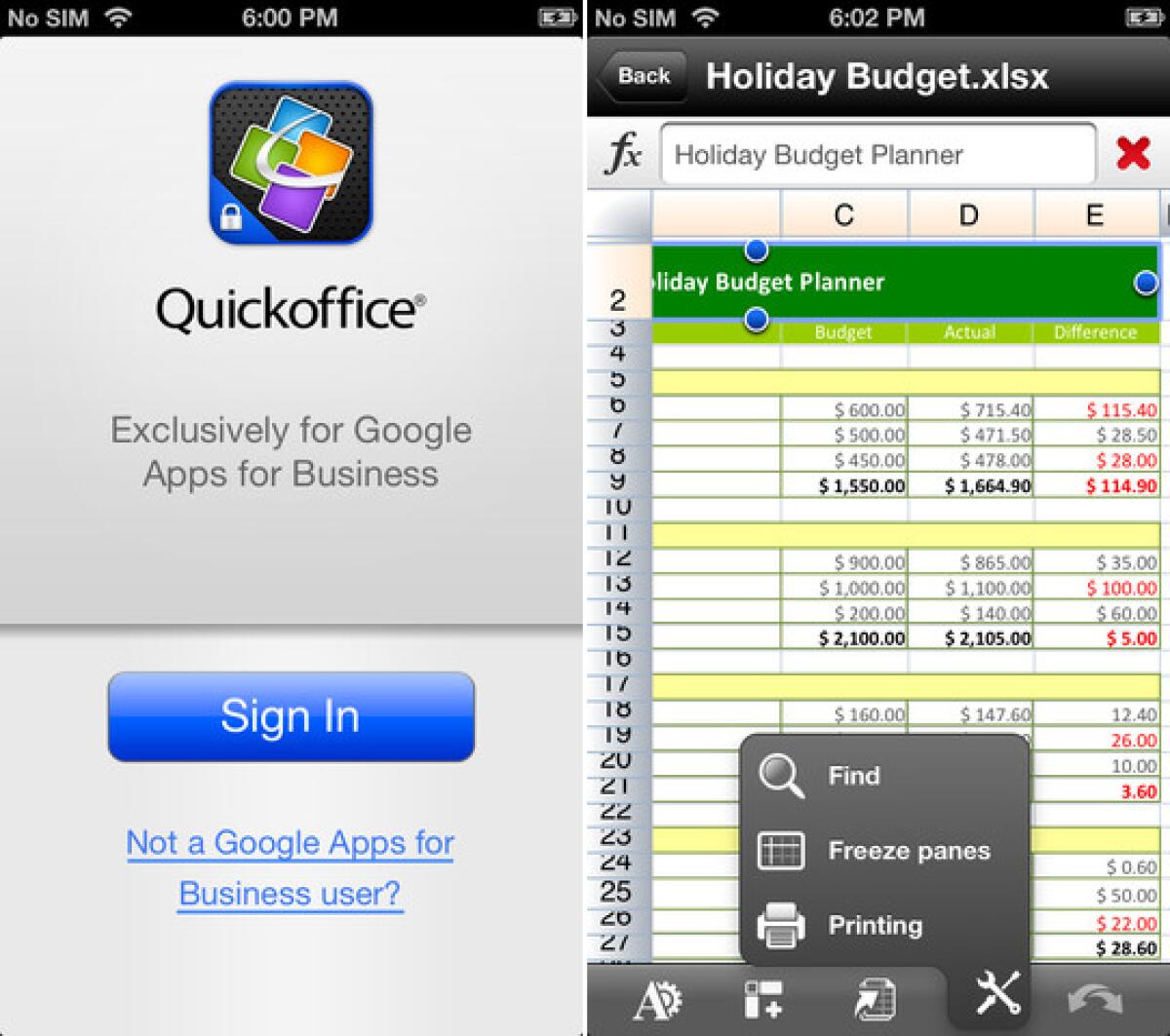 Quick Office Pro per iPhone gratis - 