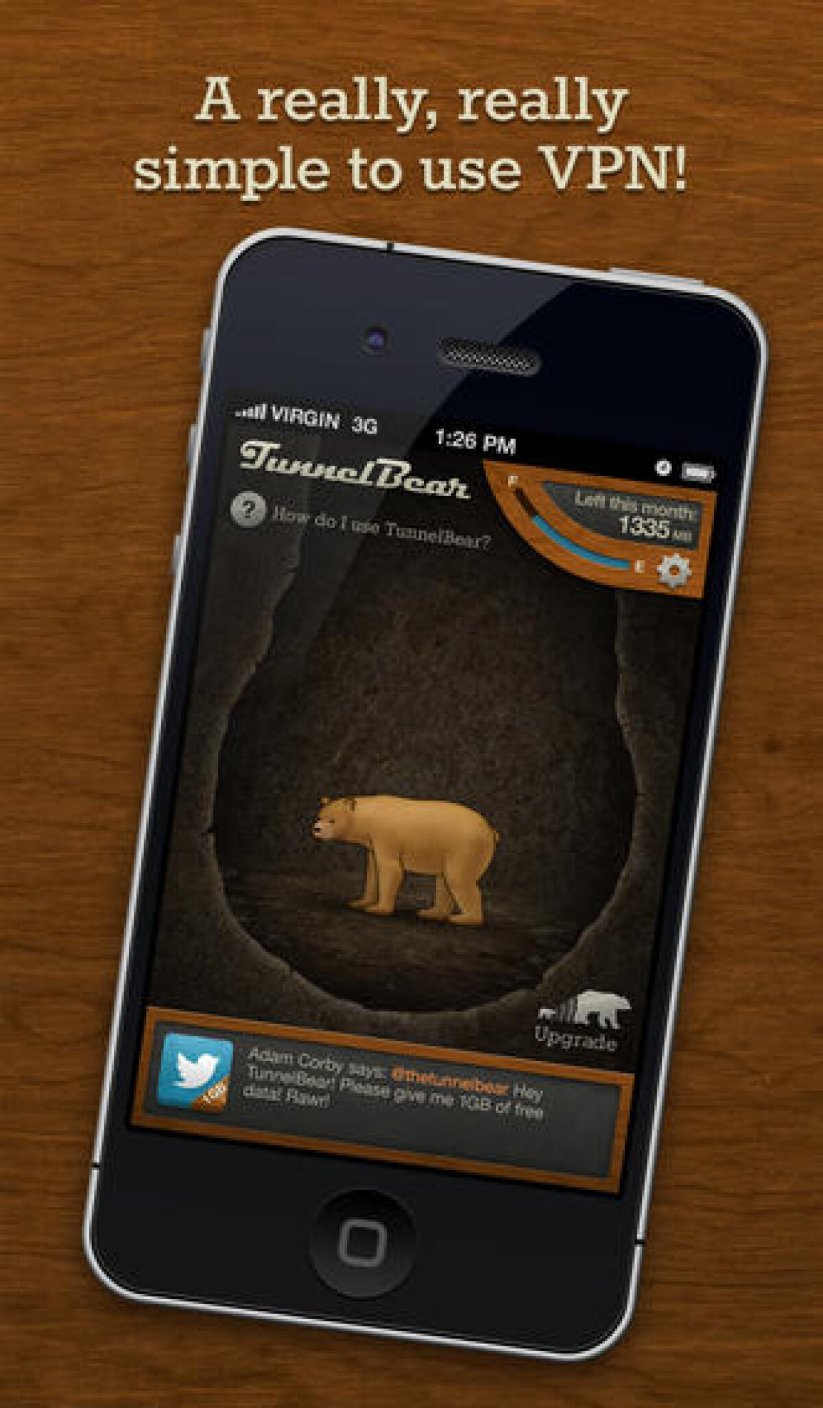 Come modificare l'indirizzo IP dell'iPhone tramite TunnelBear - 