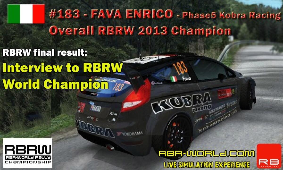 RBR-World : Intervista al campione del mondo di rbr-world Enrico Fava - 