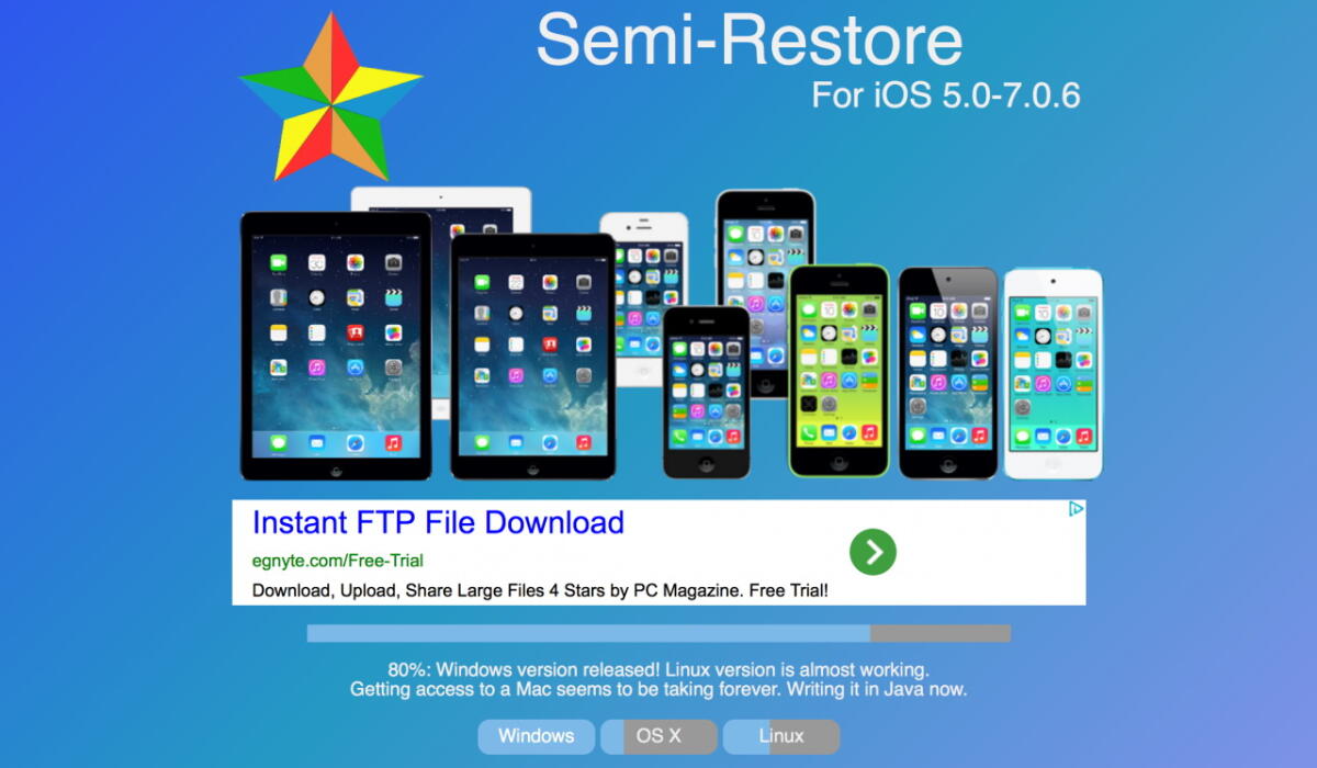 SemiRestore7: ripristinare iOS 7 e mantenere il Jailbreak dell'iPhone - 