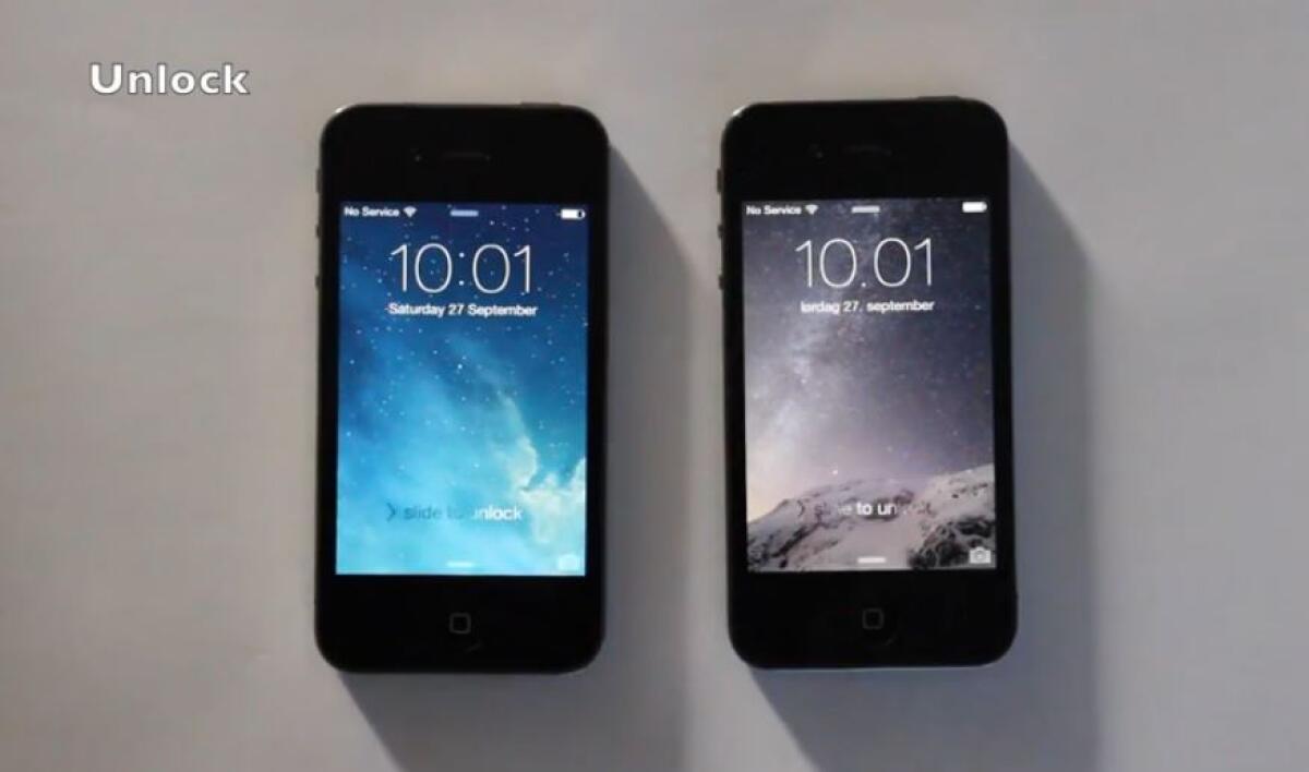 Apple iPhone 4S con iOS 8.0.2, video confronto con iOS 7.1.2 - 