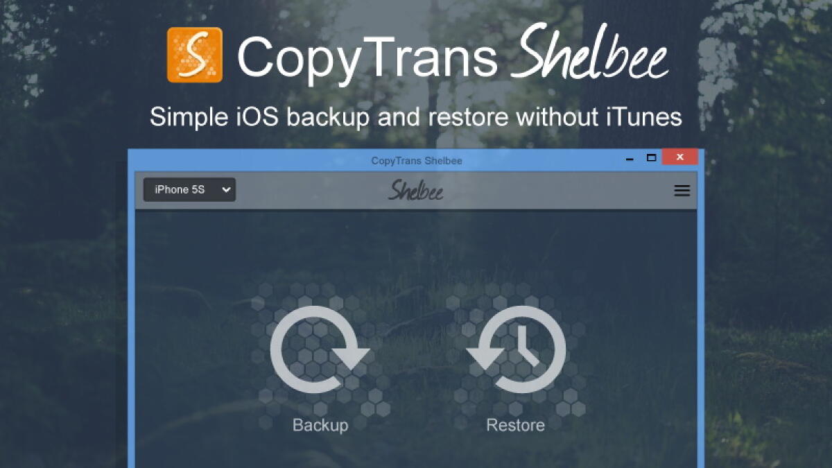 CopyTrans Shelbee: programma gratis per backup e ripristino dell'iPhone - 
