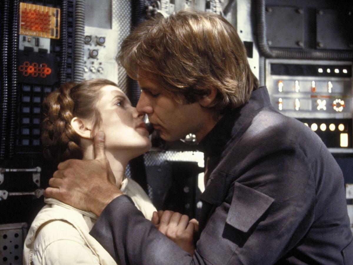 La relazione tra Carrie Fisher e Harrison Ford sul set di Star Wars - Il bacio tra Leia e Han Solo