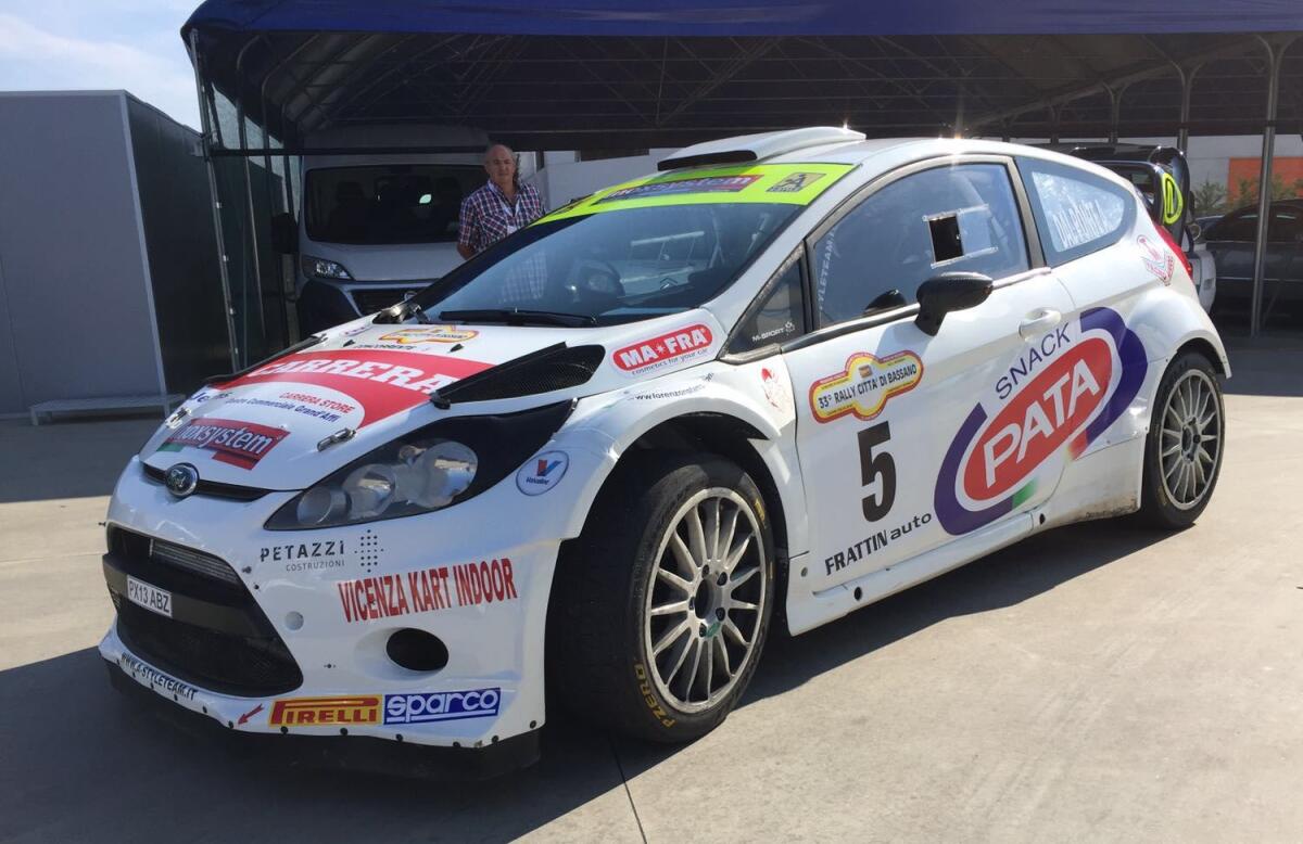 Andrea Del Ponte al via su Ford Fiesta A-Style al Ronde del Palladio - 