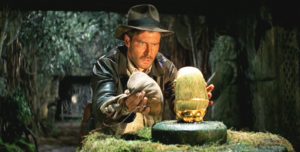 Harrison Ford nei panni di Indiana Jones. Il nome Indiana è lo stesso del cane di Lucas... Zio George è un simpaticone, lo so.