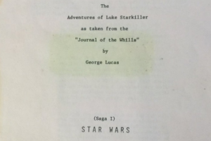 Copertina della sceneggiatura originale di Star Wars