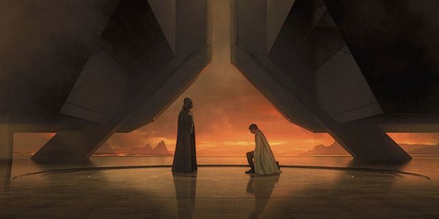 Darth Vader riceve il direttore Krennic nel suo castello. Fonte: Comicbook