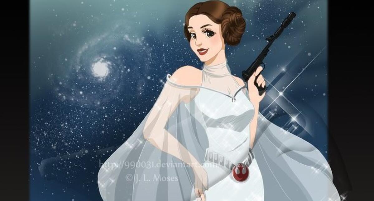 Petizione online per eleggere Leia principessa Disney - L'immagine di Leia in versione Disney, presente sulla pagina della petizione.
Fonte: change.org