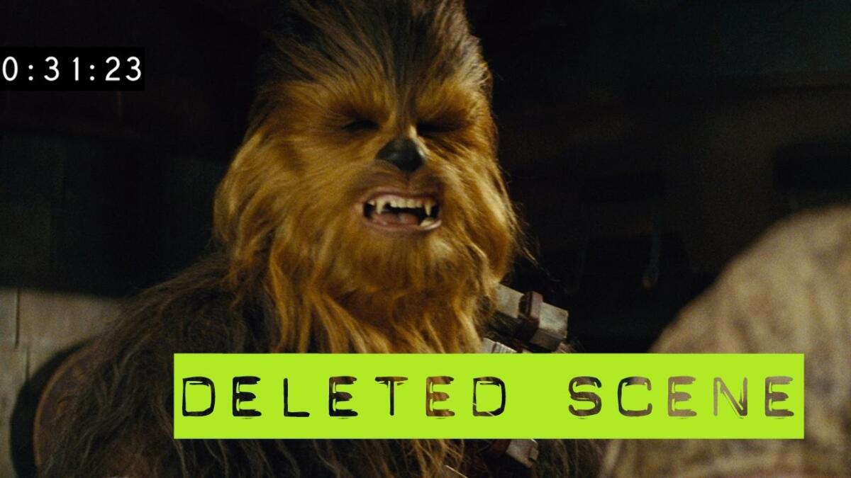 Episodio VII: la violenza di Chewbacca in una scena tagliata - Chewbacca nella scena tagliata de "Il risveglio della Forza". 
Fonte: Youtube