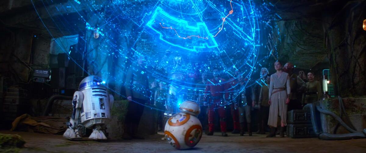 Il Risveglio di R2-D2 - Scena di Episodio VII in cui la mappa per trove Luke viene completata