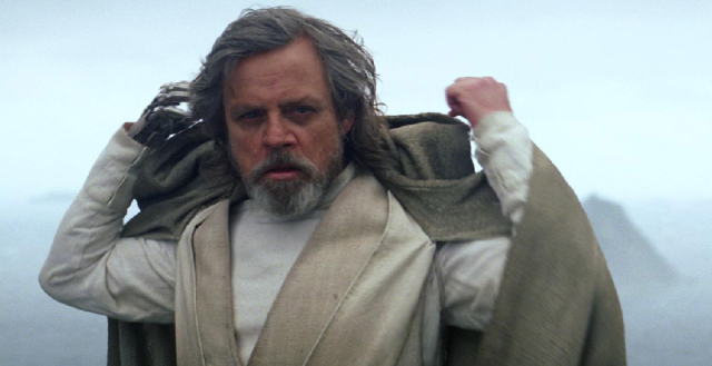 Luke Skywalker al termine di Episodio VII