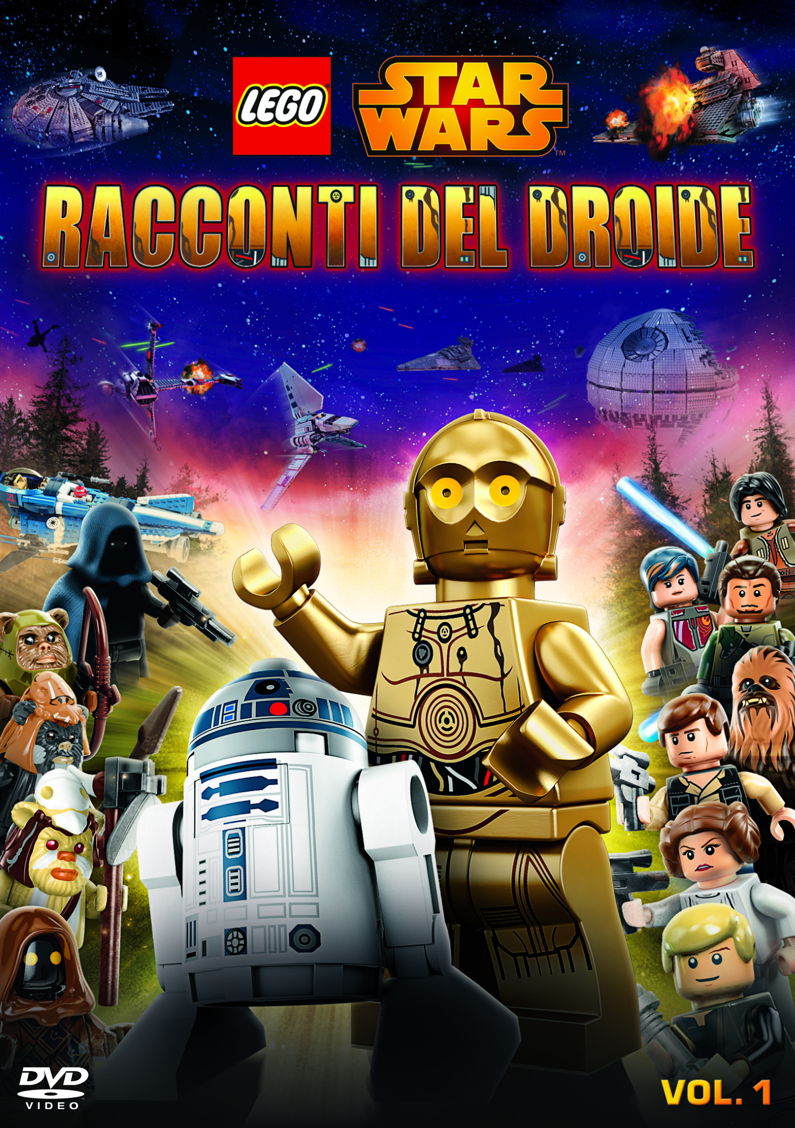 Copertina di uno dei dvd della divertentissima serie "LEGO Star Wars: I racconti del droide".Fonte: Disney.it