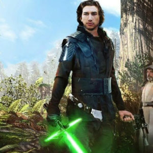 Fotomontaggio ritraente Kylo Ren in versione "buona"