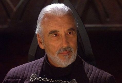 Il grande Christopher Lee interpreta il Conte Dooku.Fonte: Starwars