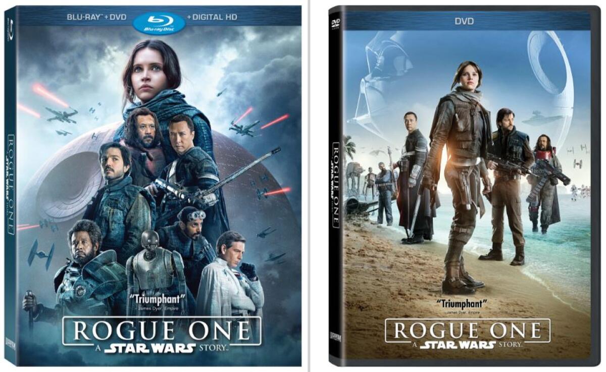 L'uscita dell'home-video di Rogue One - Copertina di DVD e Blu-Ray della versione Internazionale di Rogue One da Starwars.com