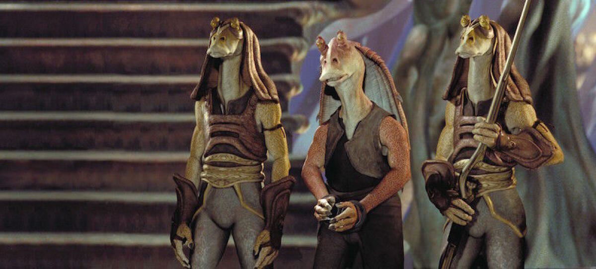 Rivelato il triste destino di Jar Jar Binks - Jar Jar in Episodio I da Starwars.com