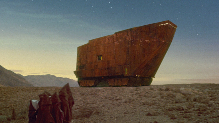 Un sandcrawler, veicolo da trasporto dei jawa, da Starwars.com