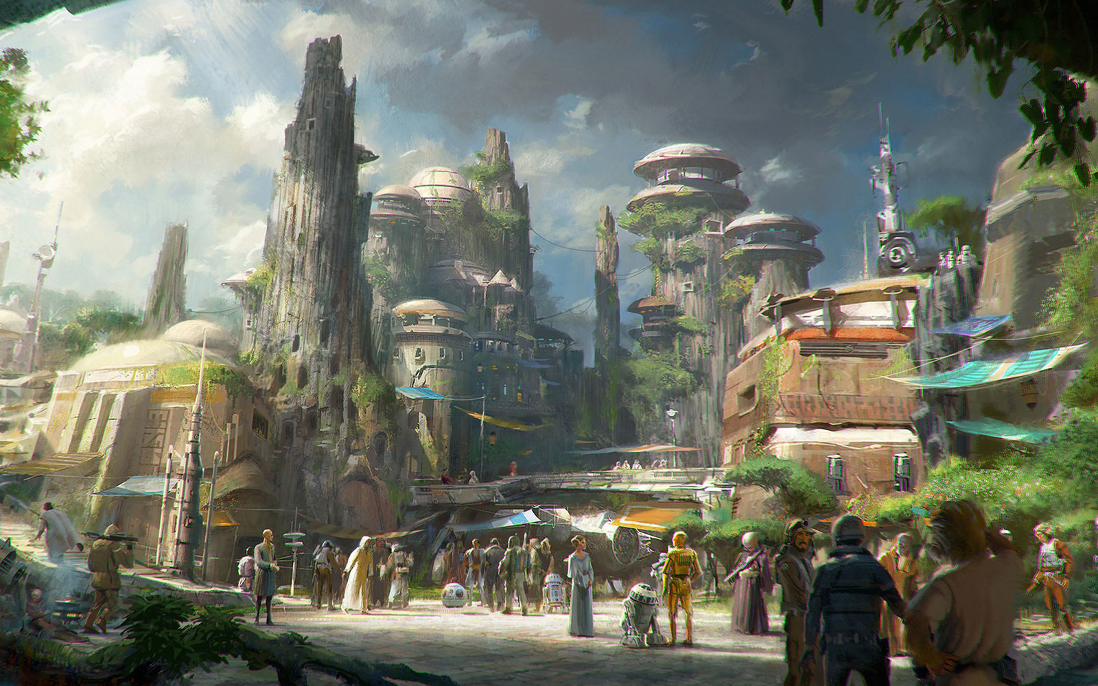 L'interno del parco in un concept.Fonte: LucasFilm