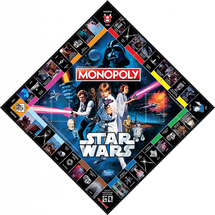 La plancia del Monopoly a tema 40 anni di Star Wars.Fonte: gizmodo