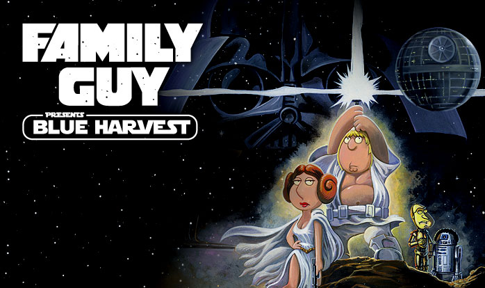 La locandina di Blue Harvest, parodia di Una nuova speranza.