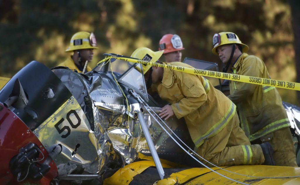 Il velivolo di Harrison Ford schiantatosi nel 2015.