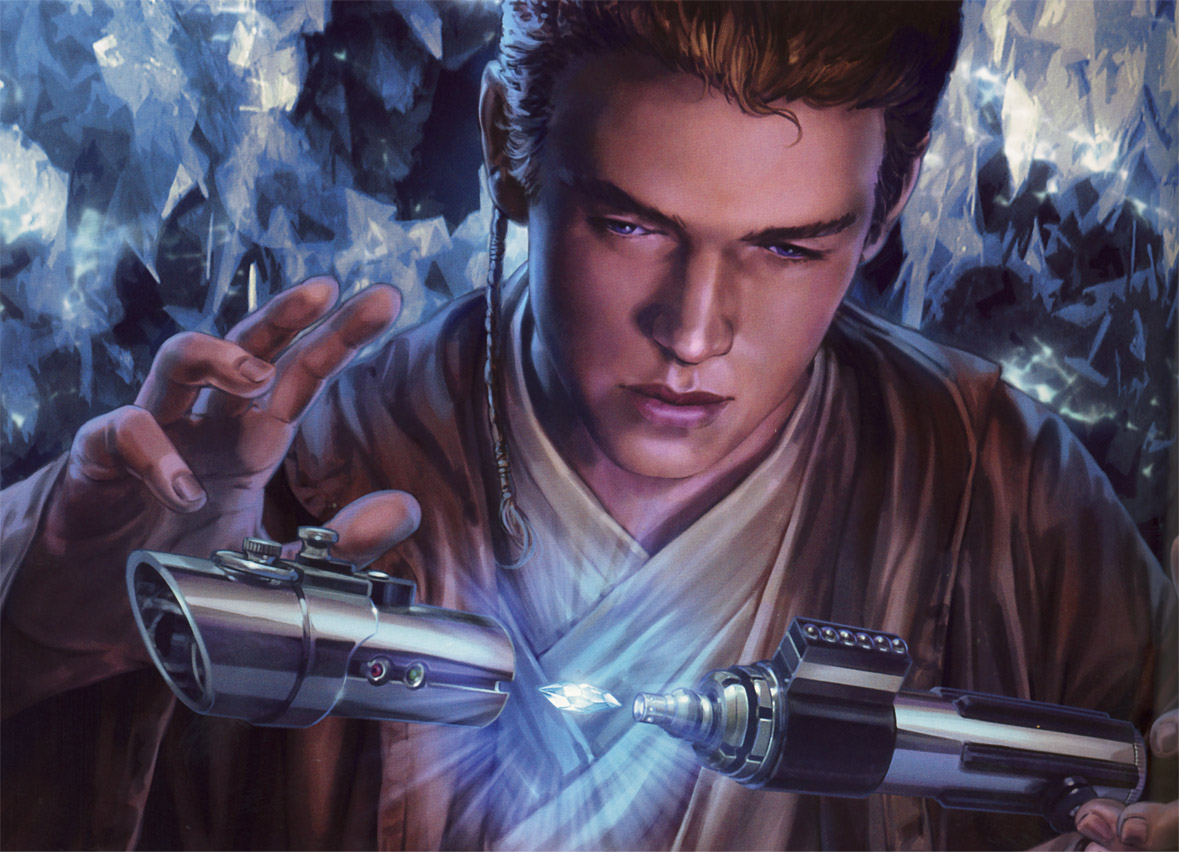Una bellissima fan art dove Anakin si costruisce la sua spada laser.Fonte: starwars.com