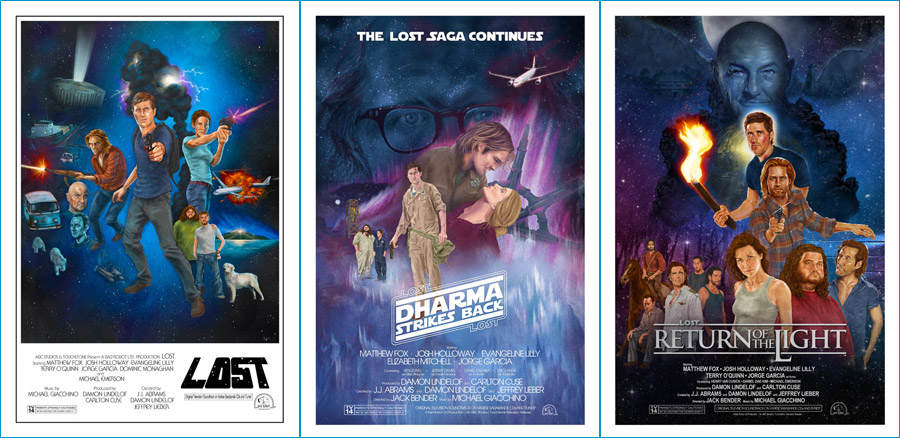 Delle bellissime fan art di Lost in stile Star Wars.Da: Lost in Comics