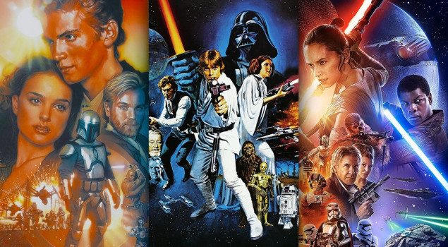Immagini dalle tre trilogie di Star Wars.Da: best movie