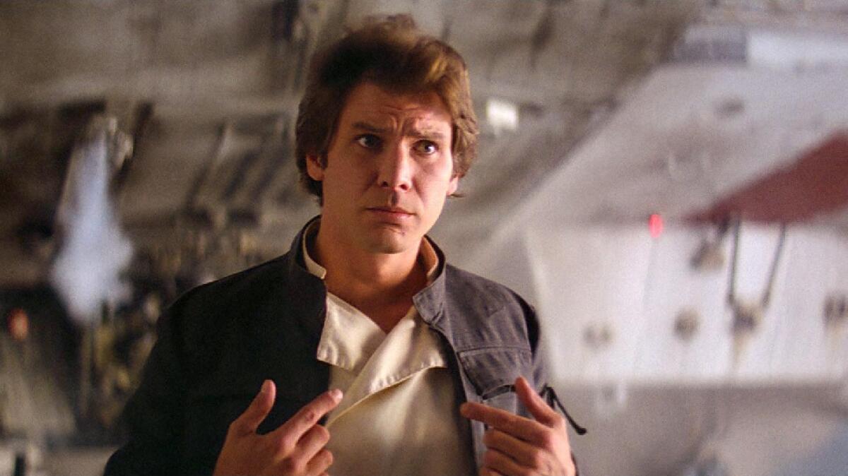 Focus su Han Solo, la canaglia stellare - Han Solo, interpretato da Harrison Ford.
Da: hellogiggles