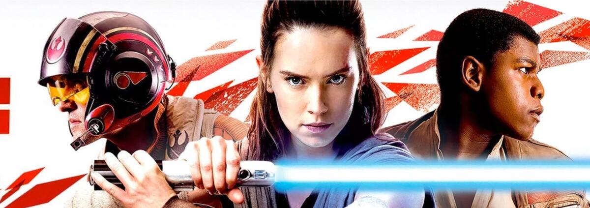 Ci sarà una storia d'amore in The Last Jedi? - Poe Dameron, Rey e Finn.
Da: slash film