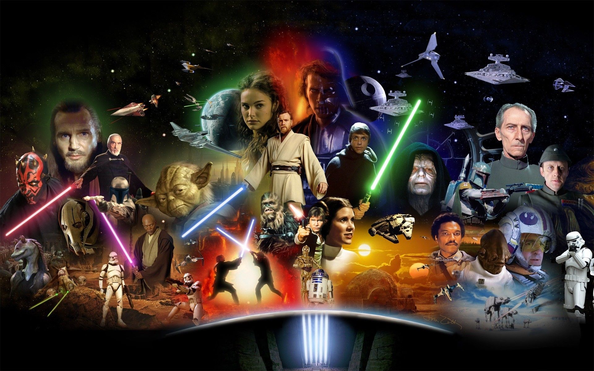 I personaggi di Star Wars.Da: wallpapercave