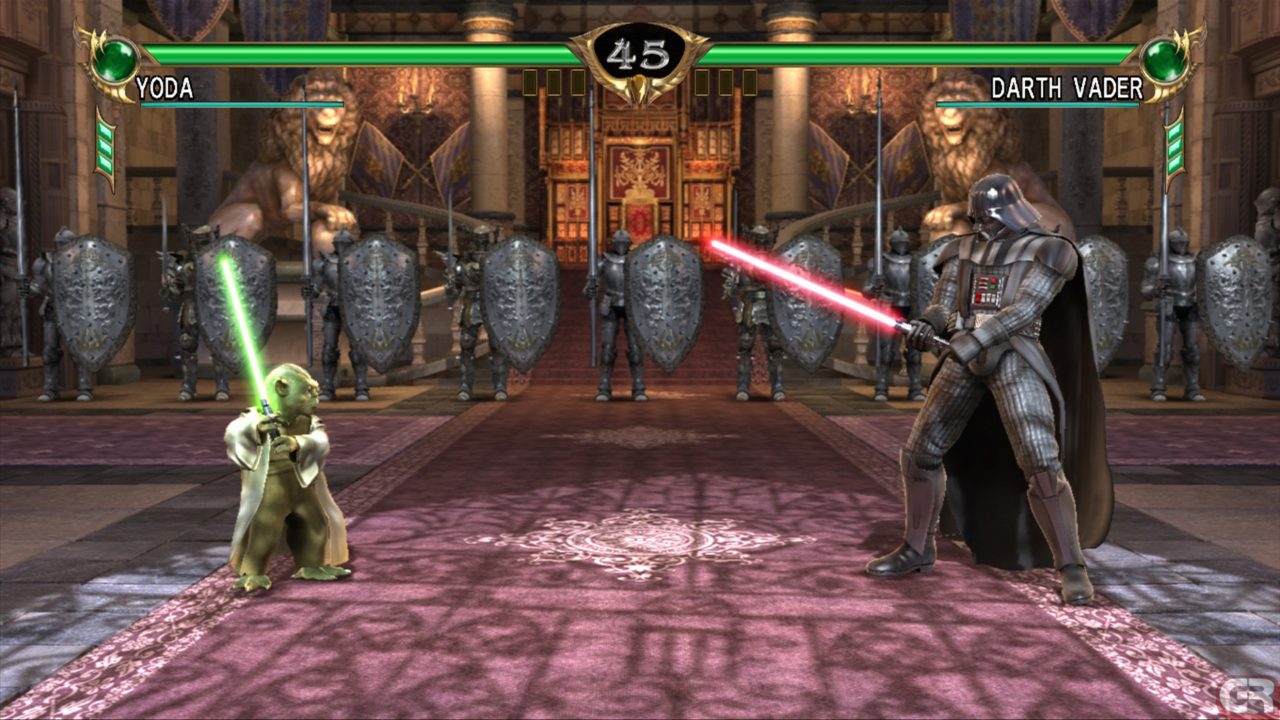 Yoda e Darth Vader nel videogiocho SuolCalibur IV (2008)