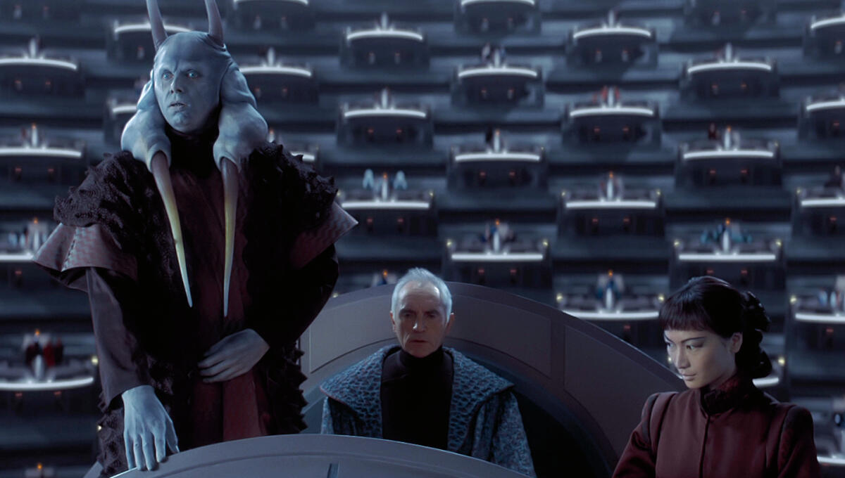 Repubblica Galattica: i motivi del fallimento - Il Cancelliere Supremo Finis Valorum in senato.
Da: wookieepedia
