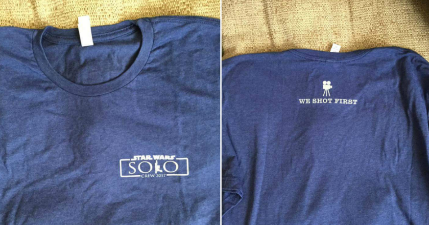 Il fronte/retro della maglia della troupe.Da: MSW