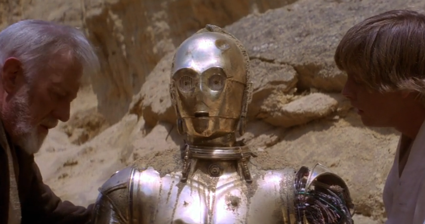 C-3PO, il primo personaggio a perdere un arto