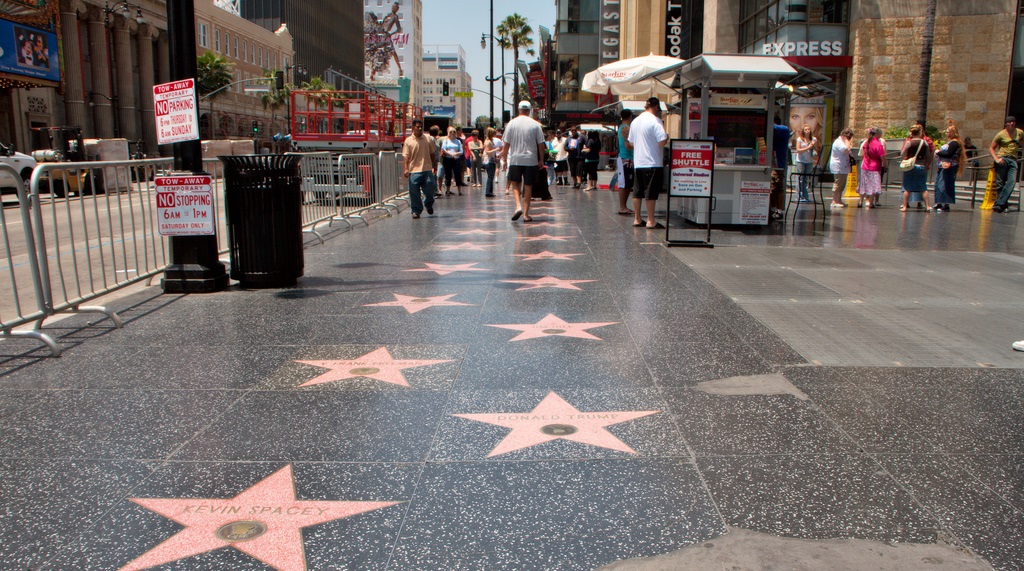 Un tratto della Walk of Fame a Hollywood.Da: scribol