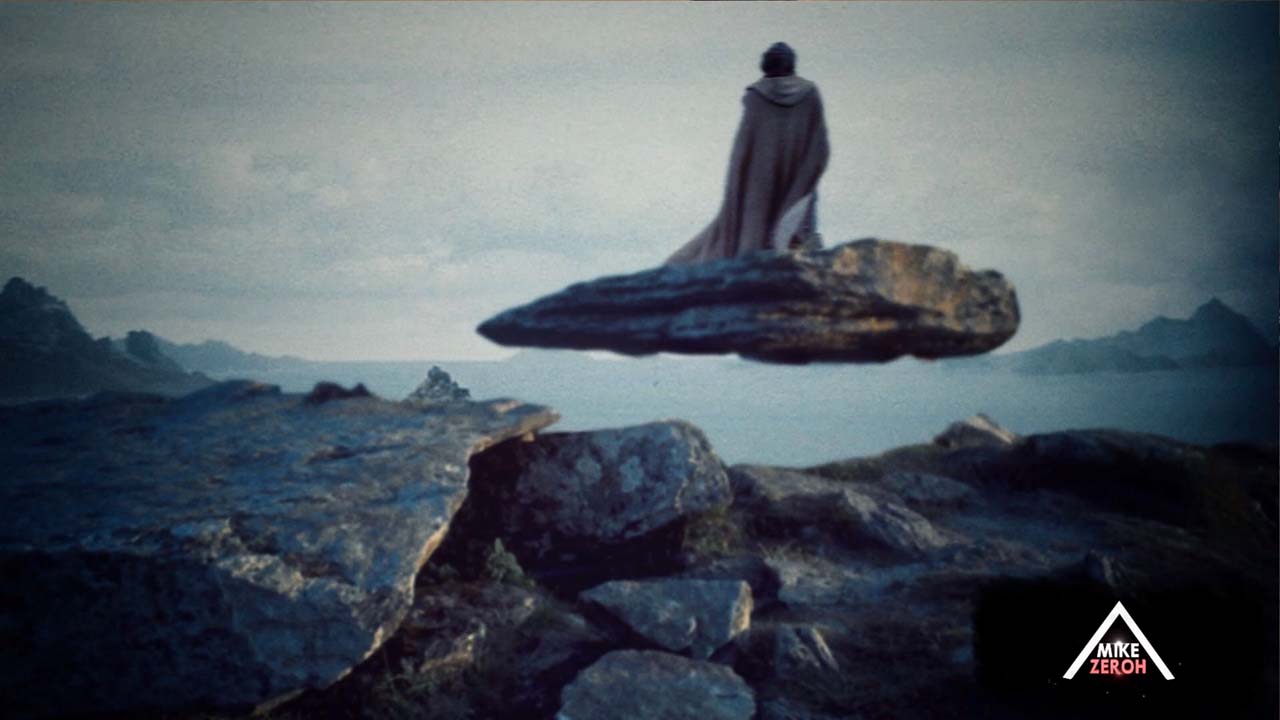 L'ipotetica immagine leakata dallo youtuber Mike Zeroh che mostra Luke meditare mentre levita su di una roccia.