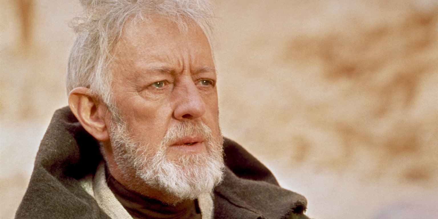 Obi-Wan Kenobi, interpretato da sir Alec Guinness.Fonte: starwars.com