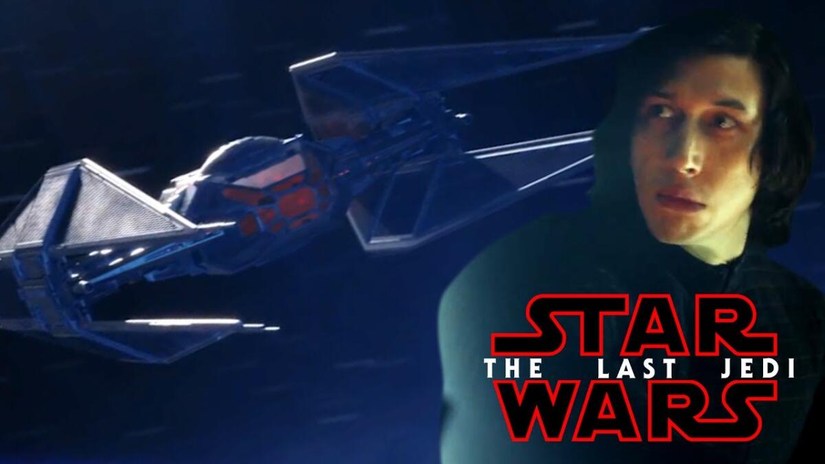Svelato l'aspetto del TIE Silencer di Kylo Ren - Kylo Ren e il suo TIE Silencer.
Da: youtube