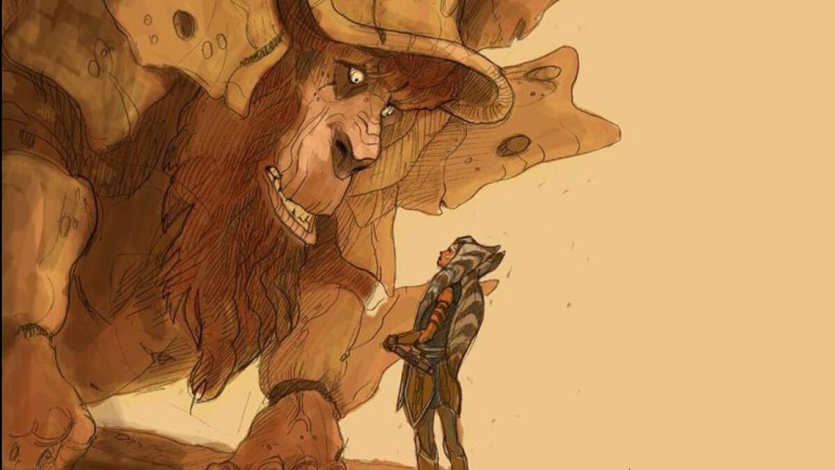 Il tweet di Dave Filoni sul destino di Ahsoka - Ahsoka Tano parla con Bendu nello schizzo di Filoni