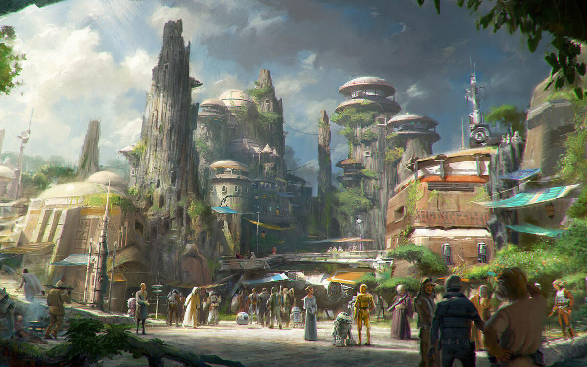 Star Wars Land: mostrato modello del parco a tema - L'interno del parco in un concept.
Fonte: LucasFilm